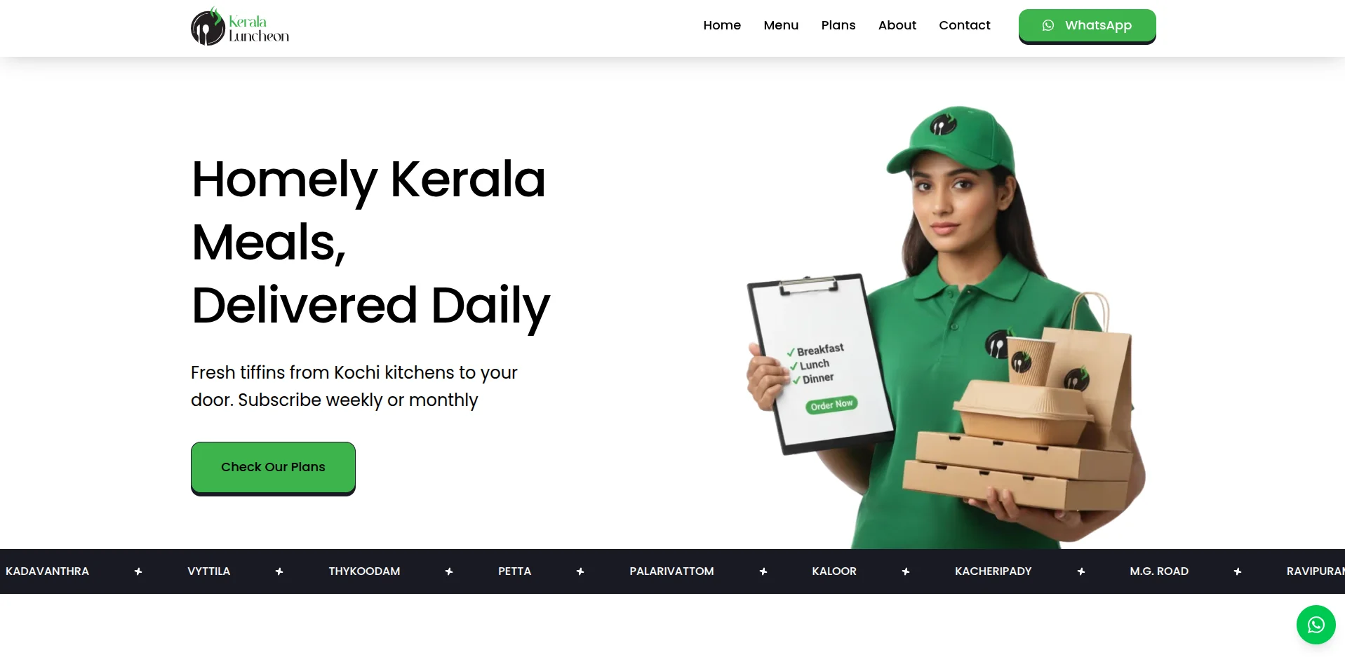 Kerala Luncheon — Food Delivery App